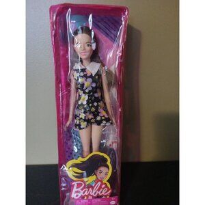 Barbie Fashionistas #187 Doll – Floral Dress, Hearing Aid – Rare Defect